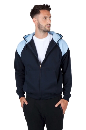 Picture of RAMO, Shoulder Contrast Zip Hoodie